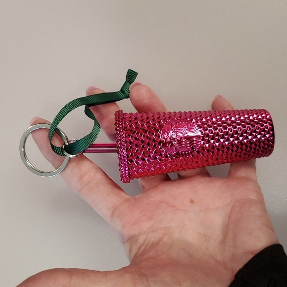 Starbucks Other - Starbucks cold cup ornament key chain metallic pink magenta Christmas Collect